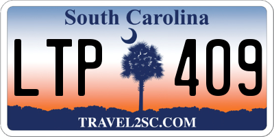 SC license plate LTP409