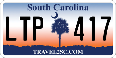 SC license plate LTP417