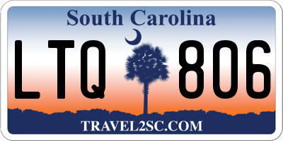 SC license plate LTQ806