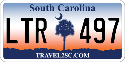 SC license plate LTR497