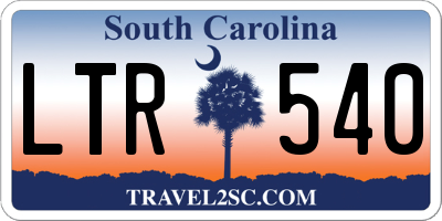SC license plate LTR540
