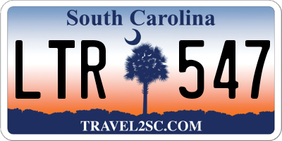 SC license plate LTR547