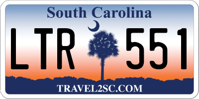 SC license plate LTR551