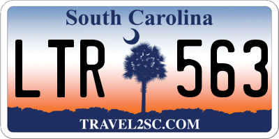 SC license plate LTR563