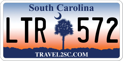 SC license plate LTR572