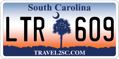 SC license plate LTR609