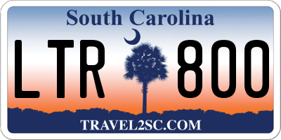 SC license plate LTR800