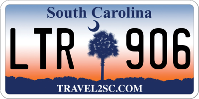SC license plate LTR906