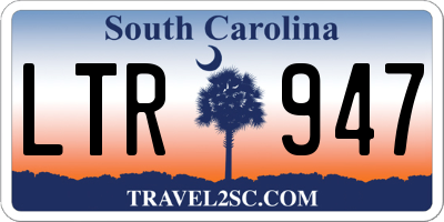 SC license plate LTR947