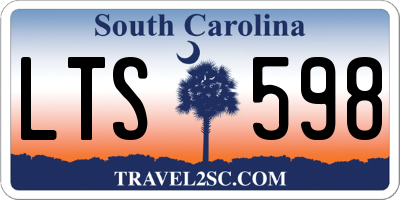 SC license plate LTS598
