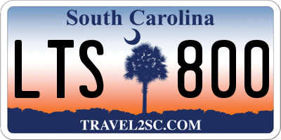 SC license plate LTS800