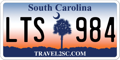 SC license plate LTS984