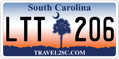 SC license plate LTT206
