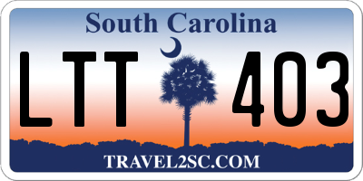 SC license plate LTT403
