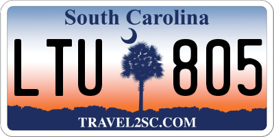SC license plate LTU805