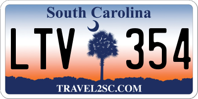 SC license plate LTV354