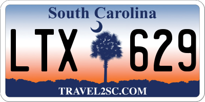 SC license plate LTX629