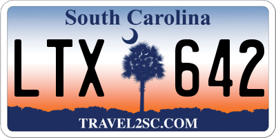 SC license plate LTX642