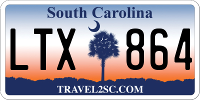 SC license plate LTX864