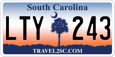 SC license plate LTY243