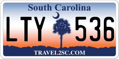 SC license plate LTY536