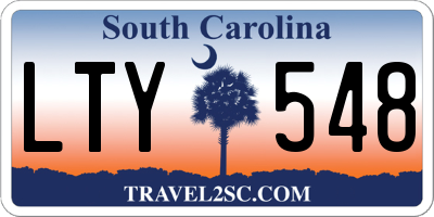 SC license plate LTY548
