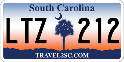 SC license plate LTZ212