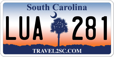 SC license plate LUA281
