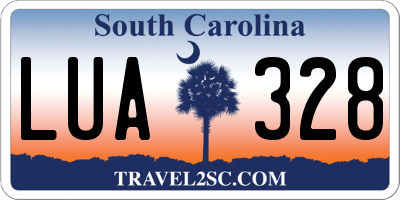 SC license plate LUA328