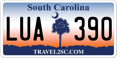SC license plate LUA390