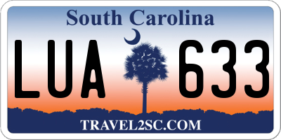 SC license plate LUA633