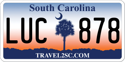SC license plate LUC878