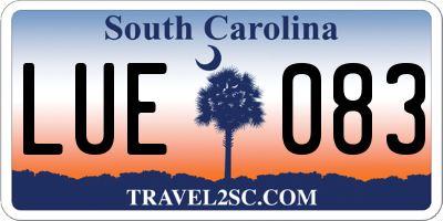 SC license plate LUE083