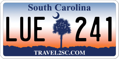 SC license plate LUE241