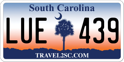 SC license plate LUE439
