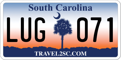 SC license plate LUG071