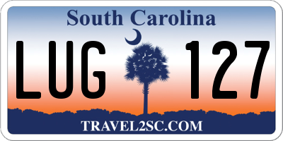 SC license plate LUG127