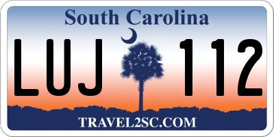 SC license plate LUJ112