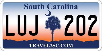 SC license plate LUJ202