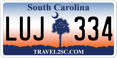 SC license plate LUJ334
