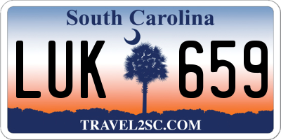 SC license plate LUK659