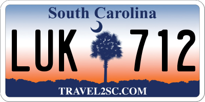 SC license plate LUK712