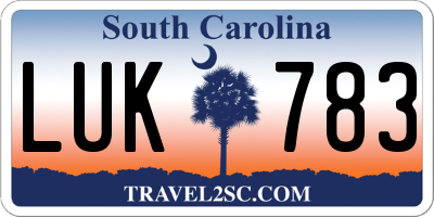 SC license plate LUK783