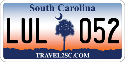 SC license plate LUL052
