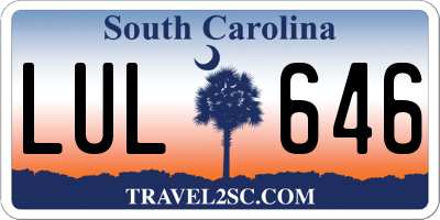 SC license plate LUL646