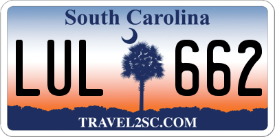 SC license plate LUL662