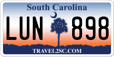 SC license plate LUN898