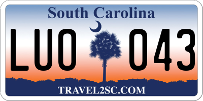 SC license plate LUO043