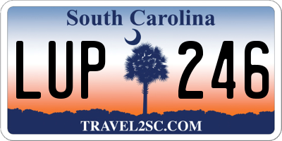 SC license plate LUP246
