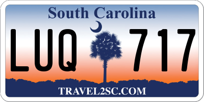SC license plate LUQ717